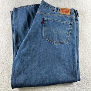 Levi's 550 Size 46x32 Denim Jeans Straight Leg Clean Medium Wash Pants